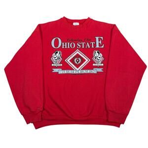 Vintage Ohio State Buckeyes OSU Crewneck Sweatshirt Red Mens XL USA 90s NCAA